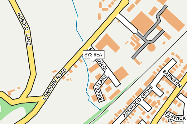 SY3 9EA map - OS OpenMap – Local (Ordnance Survey) SY3 9EA map - OS OpenMap – Local (Ordnance Survey)