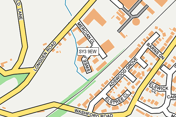 SY3 9EW map - OS OpenMap – Local (Ordnance Survey) SY3 9EW map - OS OpenMap – Local (Ordnance Survey)