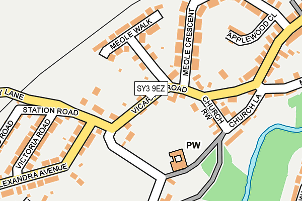 SY3 9EZ map - OS OpenMap – Local (Ordnance Survey) SY3 9EZ map - OS OpenMap – Local (Ordnance Survey)