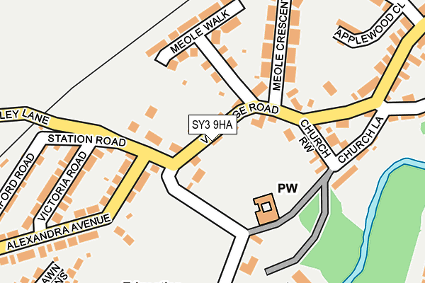 SY3 9HA map - OS OpenMap – Local (Ordnance Survey) SY3 9HA map - OS OpenMap – Local (Ordnance Survey)