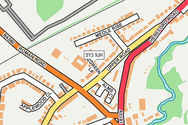 SY3 9JH map - OS OpenMap – Local (Ordnance Survey) SY3 9JH map - OS OpenMap – Local (Ordnance Survey)