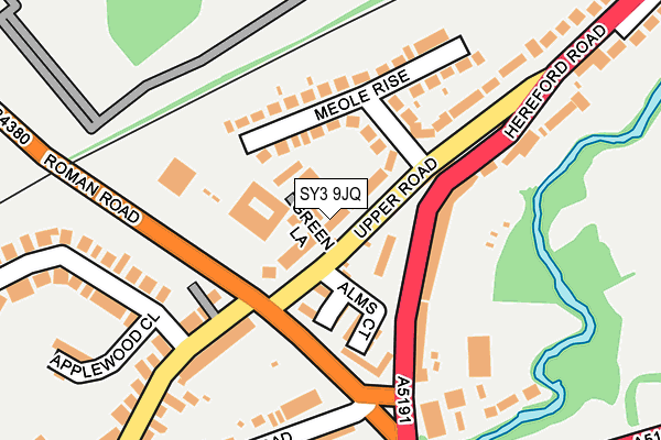 SY3 9JQ map - OS OpenMap – Local (Ordnance Survey) SY3 9JQ map - OS OpenMap – Local (Ordnance Survey)