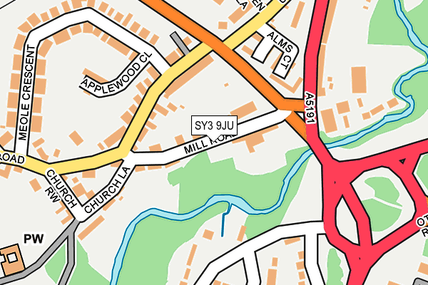 SY3 9JU map - OS OpenMap – Local (Ordnance Survey) SY3 9JU map - OS OpenMap – Local (Ordnance Survey)