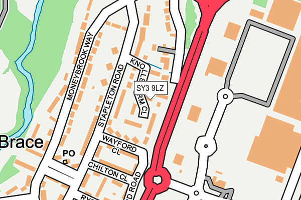 SY3 9LZ map - OS OpenMap – Local (Ordnance Survey) SY3 9LZ map - OS OpenMap – Local (Ordnance Survey)