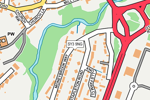 SY3 9NG map - OS OpenMap – Local (Ordnance Survey) SY3 9NG map - OS OpenMap – Local (Ordnance Survey)