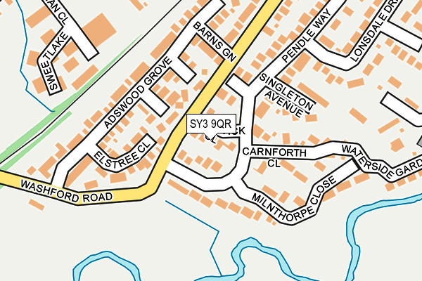 SY3 9QR map - OS OpenMap – Local (Ordnance Survey) SY3 9QR map - OS OpenMap – Local (Ordnance Survey)