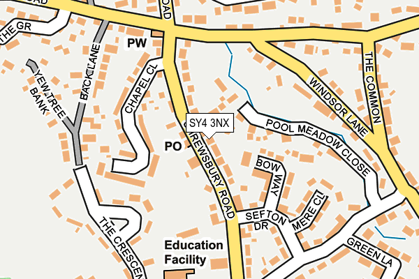 SY4 3NX map - OS OpenMap – Local (Ordnance Survey) SY4 3NX map - OS OpenMap – Local (Ordnance Survey)