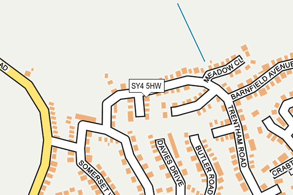 SY4 5HW map - OS OpenMap – Local (Ordnance Survey) SY4 5HW map - OS OpenMap – Local (Ordnance Survey)