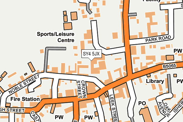 SY4 5JX map - OS OpenMap – Local (Ordnance Survey) SY4 5JX map - OS OpenMap – Local (Ordnance Survey)