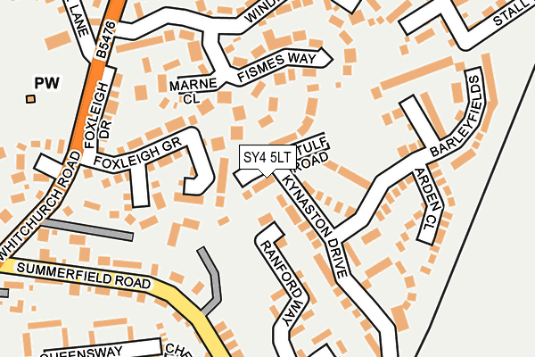 SY4 5LT map - OS OpenMap – Local (Ordnance Survey) SY4 5LT map - OS OpenMap – Local (Ordnance Survey)