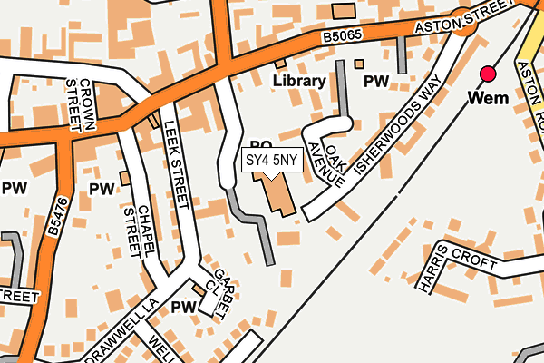 SY4 5NY map - OS OpenMap – Local (Ordnance Survey) SY4 5NY map - OS OpenMap – Local (Ordnance Survey)