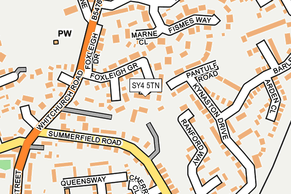 SY4 5TN map - OS OpenMap – Local (Ordnance Survey) SY4 5TN map - OS OpenMap – Local (Ordnance Survey)