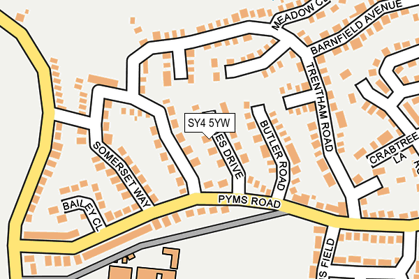 SY4 5YW map - OS OpenMap – Local (Ordnance Survey) SY4 5YW map - OS OpenMap – Local (Ordnance Survey)