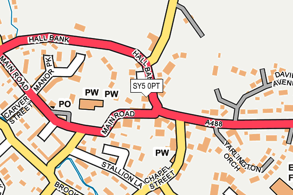 SY5 0PT map - OS OpenMap – Local (Ordnance Survey) SY5 0PT map - OS OpenMap – Local (Ordnance Survey)