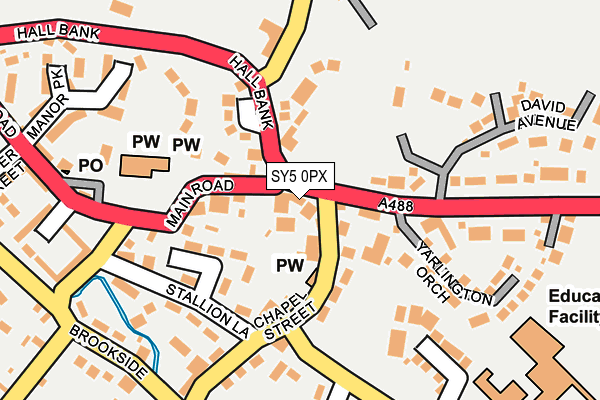 SY5 0PX map - OS OpenMap – Local (Ordnance Survey) SY5 0PX map - OS OpenMap – Local (Ordnance Survey)