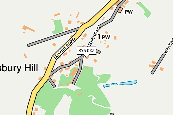 SY5 0XZ map - OS OpenMap – Local (Ordnance Survey) SY5 0XZ map - OS OpenMap – Local (Ordnance Survey)