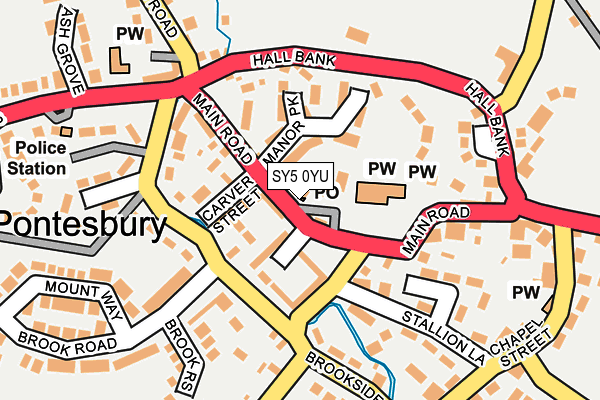 SY5 0YU map - OS OpenMap – Local (Ordnance Survey) SY5 0YU map - OS OpenMap – Local (Ordnance Survey)