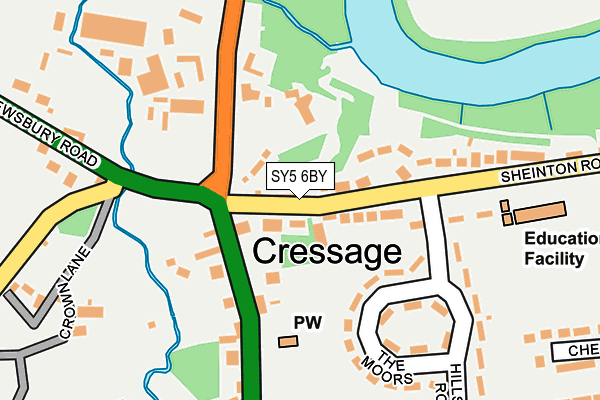 SY5 6BY map - OS OpenMap – Local (Ordnance Survey)