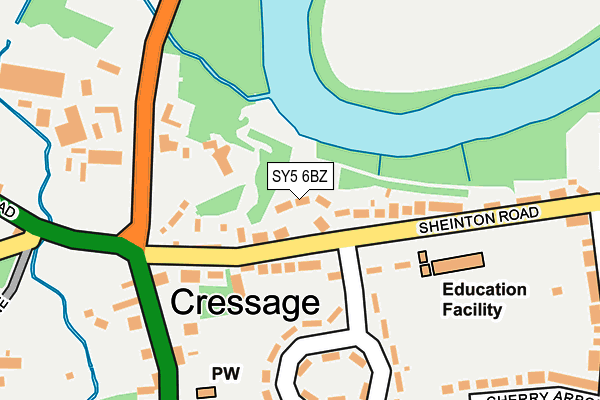 SY5 6BZ map - OS OpenMap – Local (Ordnance Survey) SY5 6BZ map - OS OpenMap – Local (Ordnance Survey)