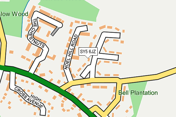 SY5 6JZ map - OS OpenMap – Local (Ordnance Survey) SY5 6JZ map - OS OpenMap – Local (Ordnance Survey)