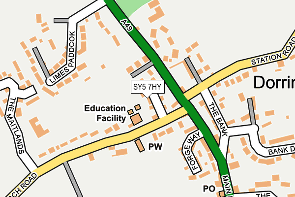 SY5 7HY map - OS OpenMap – Local (Ordnance Survey) SY5 7HY map - OS OpenMap – Local (Ordnance Survey)