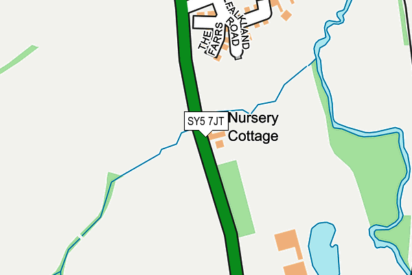 SY5 7JT map - OS OpenMap – Local (Ordnance Survey) SY5 7JT map - OS OpenMap – Local (Ordnance Survey)