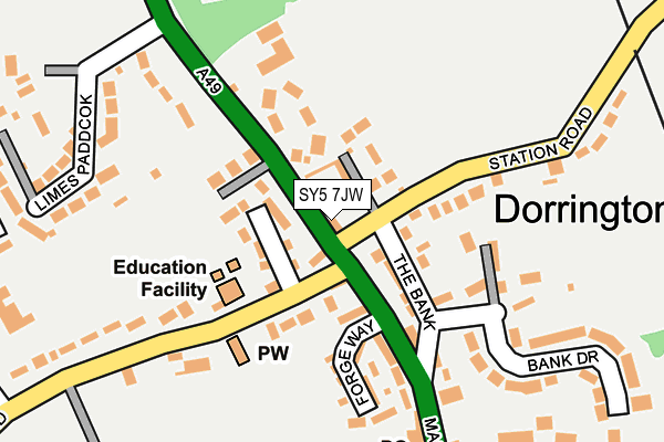 SY5 7JW map - OS OpenMap – Local (Ordnance Survey) SY5 7JW map - OS OpenMap – Local (Ordnance Survey)
