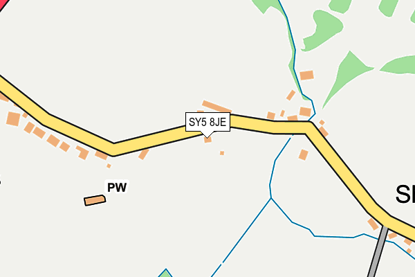 SY5 8JE map - OS OpenMap – Local (Ordnance Survey)