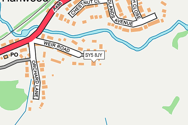 SY5 8JY map - OS OpenMap – Local (Ordnance Survey) SY5 8JY map - OS OpenMap – Local (Ordnance Survey)