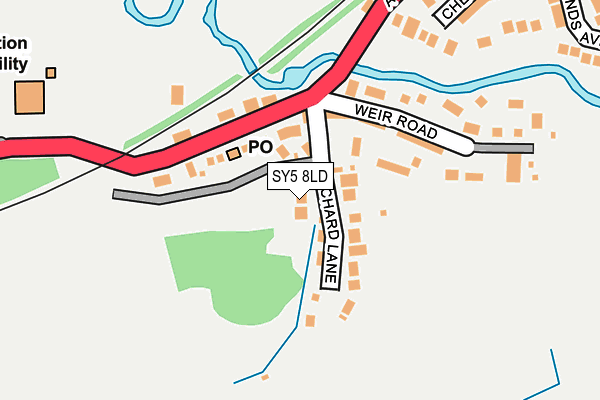 SY5 8LD map - OS OpenMap – Local (Ordnance Survey) SY5 8LD map - OS OpenMap – Local (Ordnance Survey)