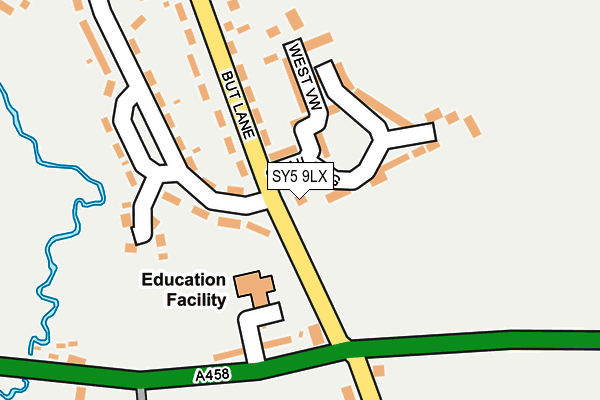 SY5 9LX map - OS OpenMap – Local (Ordnance Survey) SY5 9LX map - OS OpenMap – Local (Ordnance Survey)