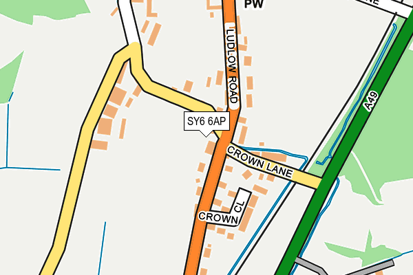 SY6 6AP map - OS OpenMap – Local (Ordnance Survey) SY6 6AP map - OS OpenMap – Local (Ordnance Survey)