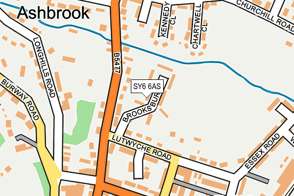 SY6 6AS map - OS OpenMap – Local (Ordnance Survey) SY6 6AS map - OS OpenMap – Local (Ordnance Survey)