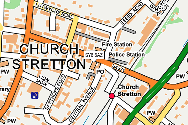 SY6 6AZ map - OS OpenMap – Local (Ordnance Survey)