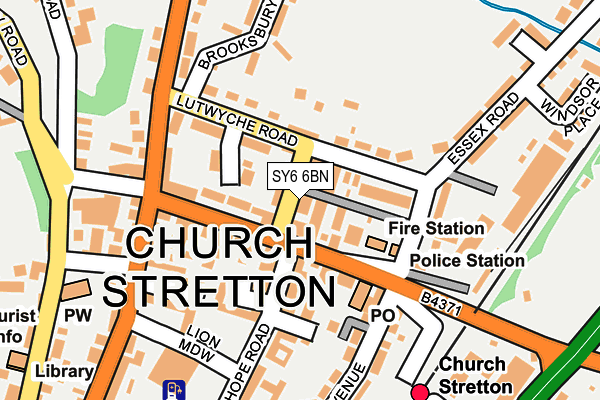 SY6 6BN map - OS OpenMap – Local (Ordnance Survey) SY6 6BN map - OS OpenMap – Local (Ordnance Survey)