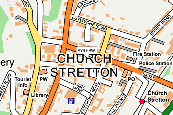 SY6 6BW map - OS OpenMap – Local (Ordnance Survey) SY6 6BW map - OS OpenMap – Local (Ordnance Survey)