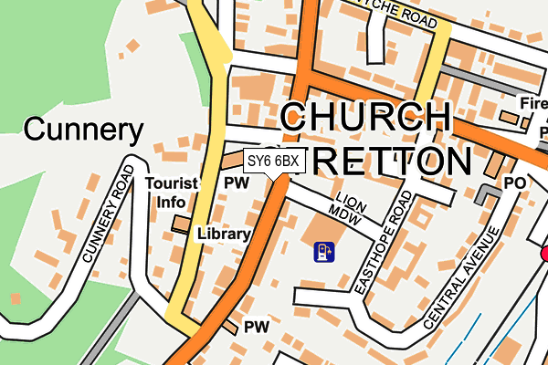 SY6 6BX map - OS OpenMap – Local (Ordnance Survey) SY6 6BX map - OS OpenMap – Local (Ordnance Survey)