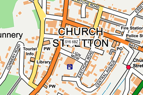 SY6 6BZ map - OS OpenMap – Local (Ordnance Survey) SY6 6BZ map - OS OpenMap – Local (Ordnance Survey)