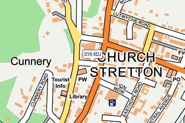 SY6 6DJ map - OS OpenMap – Local (Ordnance Survey)