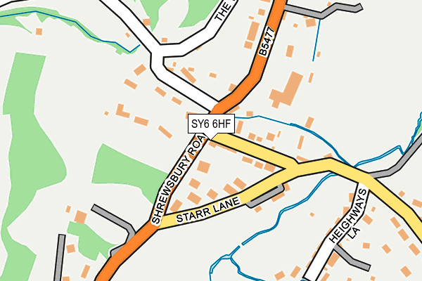 SY6 6HF map - OS OpenMap – Local (Ordnance Survey)