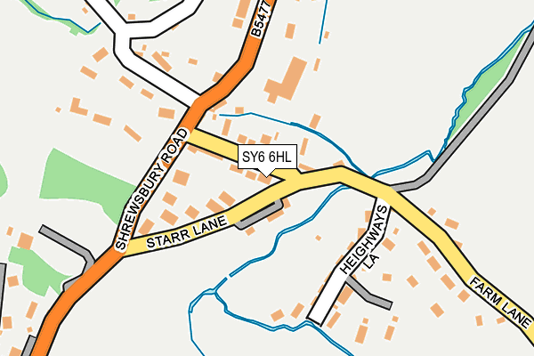 SY6 6HL map - OS OpenMap – Local (Ordnance Survey) SY6 6HL map - OS OpenMap – Local (Ordnance Survey)