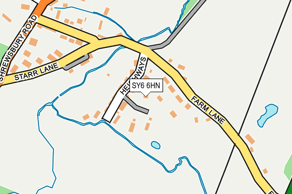 SY6 6HN map - OS OpenMap – Local (Ordnance Survey) SY6 6HN map - OS OpenMap – Local (Ordnance Survey)