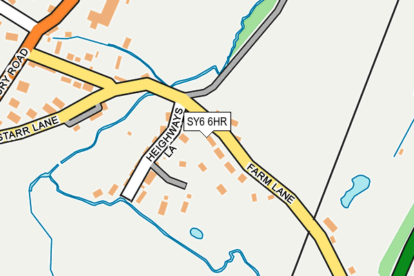 SY6 6HR map - OS OpenMap – Local (Ordnance Survey) SY6 6HR map - OS OpenMap – Local (Ordnance Survey)
