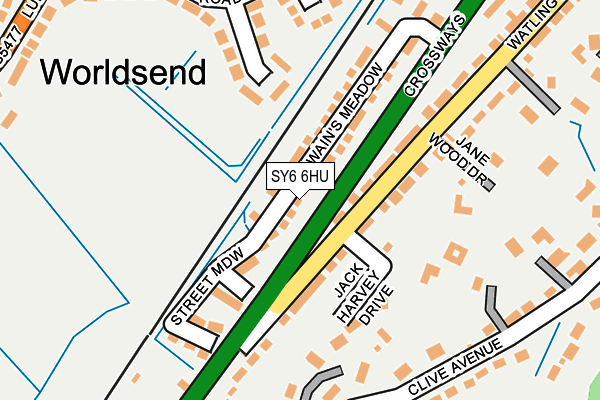 SY6 6HU map - OS OpenMap – Local (Ordnance Survey) SY6 6HU map - OS OpenMap – Local (Ordnance Survey)