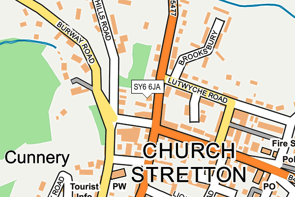 SY6 6JA map - OS OpenMap – Local (Ordnance Survey) SY6 6JA map - OS OpenMap – Local (Ordnance Survey)