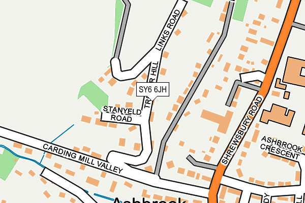 SY6 6JH map - OS OpenMap – Local (Ordnance Survey) SY6 6JH map - OS OpenMap – Local (Ordnance Survey)