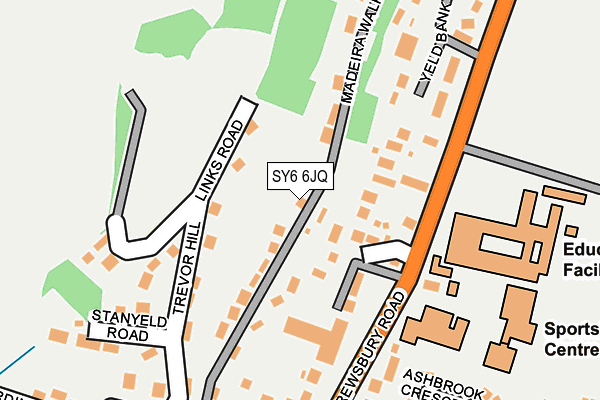 SY6 6JQ map - OS OpenMap – Local (Ordnance Survey) SY6 6JQ map - OS OpenMap – Local (Ordnance Survey)
