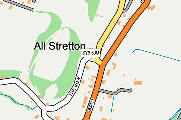 SY6 6JU map - OS OpenMap – Local (Ordnance Survey) SY6 6JU map - OS OpenMap – Local (Ordnance Survey)
