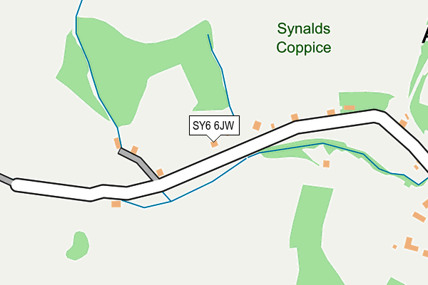 SY6 6JW map - OS OpenMap – Local (Ordnance Survey) SY6 6JW map - OS OpenMap – Local (Ordnance Survey)