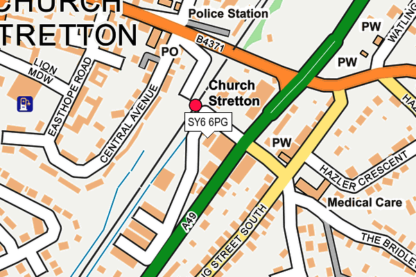 SY6 6PG map - OS OpenMap – Local (Ordnance Survey) SY6 6PG map - OS OpenMap – Local (Ordnance Survey)